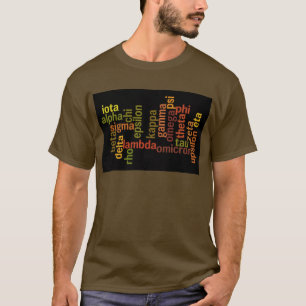 T-shirt Alphabet grec (nuage de mot)