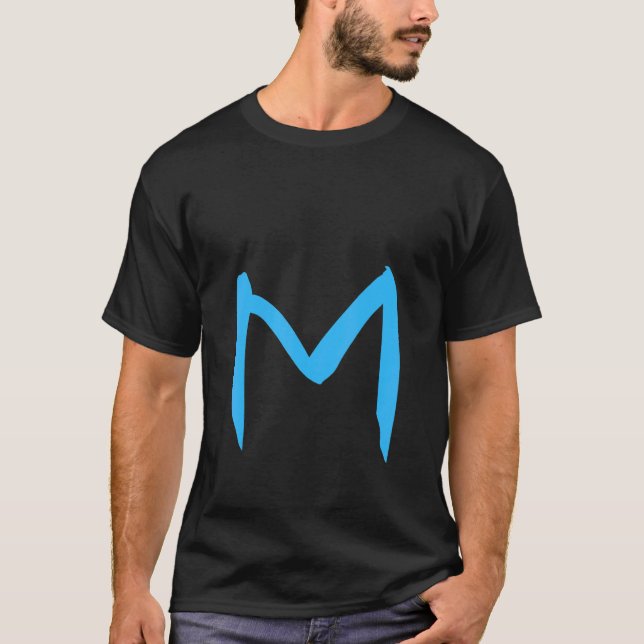 T-shirt Alphabet Handwritten Letter M (Devant)