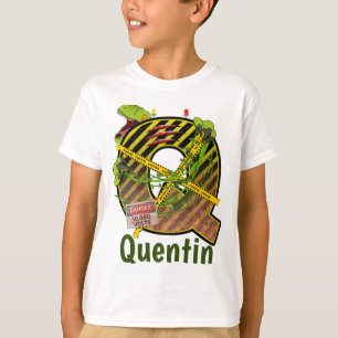 T-shirt Alphabet Jurassique Nom personnalisé de la lett