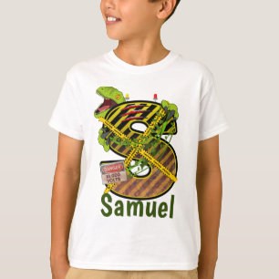 T-shirt Alphabet Jurassique Nom personnalisé de la lettr