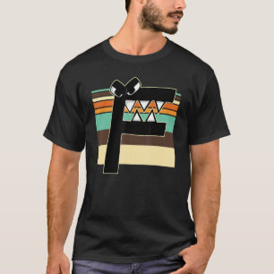 T-shirt Alphabet Lore f Retro Sunset Costume pour garçons 