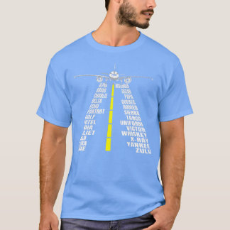 T-shirt Alphabet phonétique Avion Aviateur Avion Aviateur 