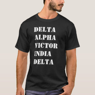 T-shirt Alphabet phonétique personnalisé d'aviation