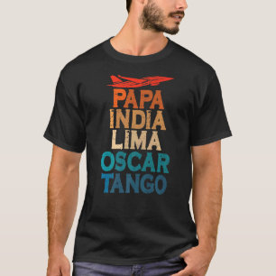 T-shirt Alphabet phonétique Pilote Aviation VHF Airband Ai