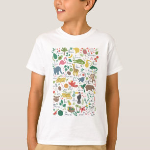 T-shirt Alphabet tropical pour enfants