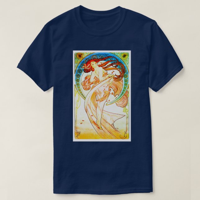 T-shirt Alphonse Mucha Art Nouveau (Design devant)