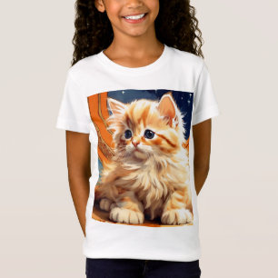T-Shirt Alphonse Mucha Art Nouveau Chat orange