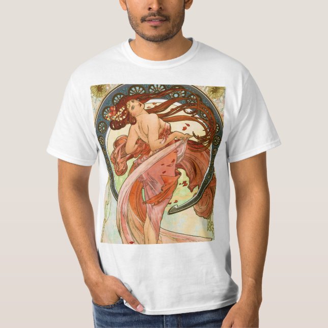 T-shirt Alphonse Mucha - Art Nouveau Fille - Danse (Devant)
