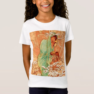 T-Shirt Alphonse Mucha Art Nouveau Hiver