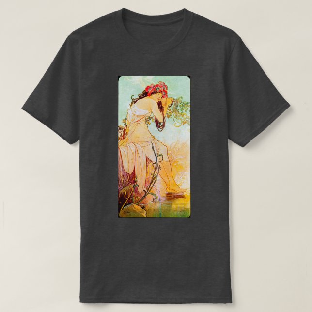 T-shirt Alphonse Mucha Été 2 (Design devant)