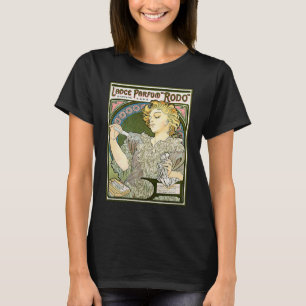 T-shirt Alphonse Mucha lance le parfum Rodo, Nouveau Fine