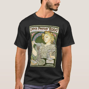 T-shirt Alphonse Mucha lance le parfum Rodo, Nouveau Fine