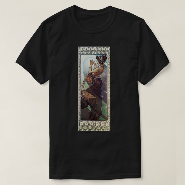 T-shirt Alphonse Mucha Pole Star (Design devant)