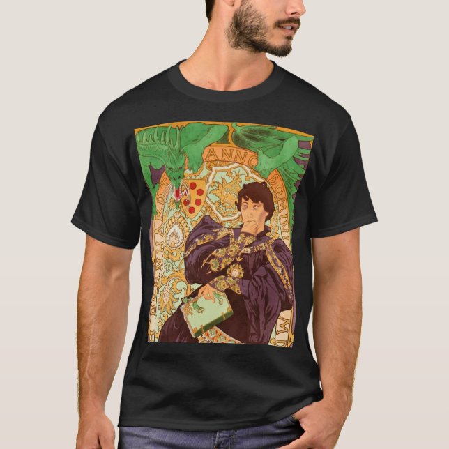 T-shirt Alphonse Mucha Prince et Dragon (Devant)