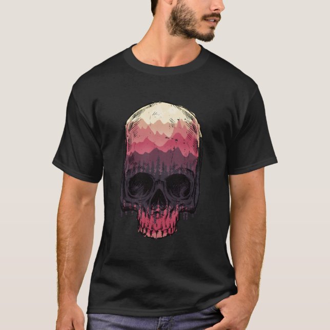 T-shirt Alpinistes randonnées Alpes de randonnée Skeleton  (Devant)