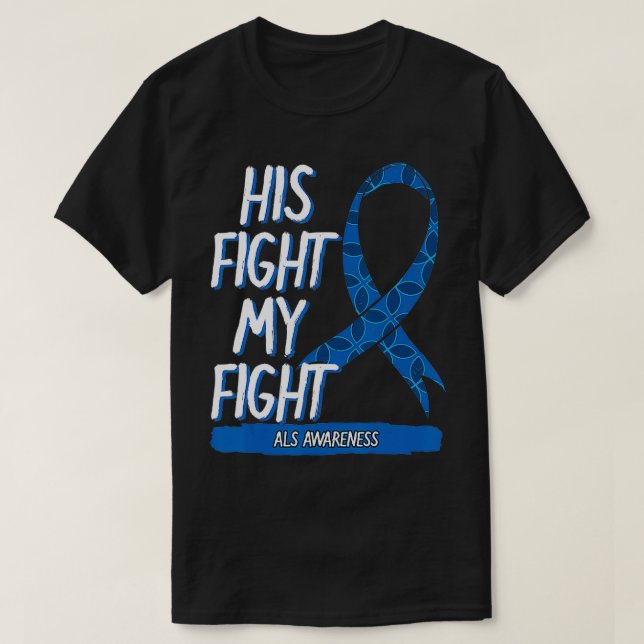 T-shirt ALS Awareness Ribbon MND Lou Gehrig's Disease Blue (Design devant)