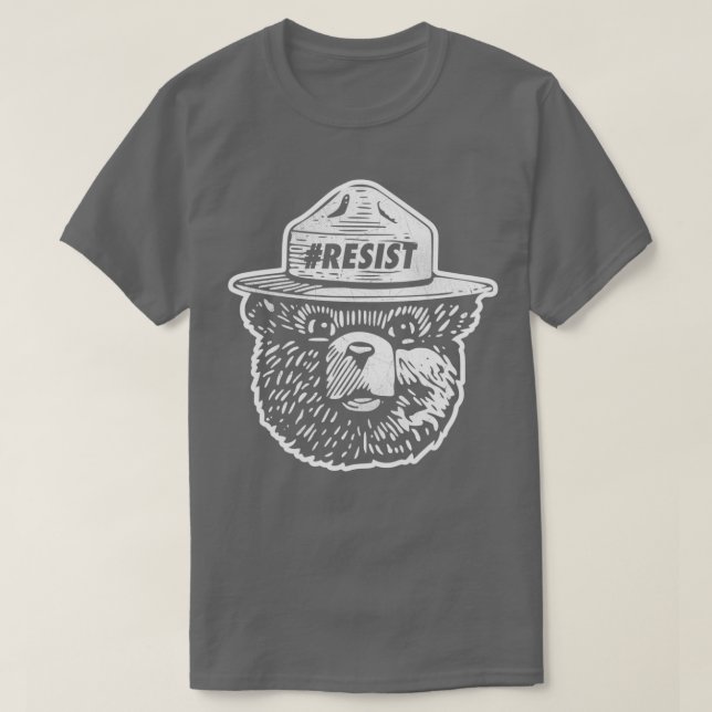 T-shirt Alt National Park Service Résiste À L'Ours (Design devant)