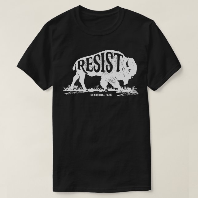 T-shirt ALT US National Park Service Résiste À L'Ours Vint (Design devant)