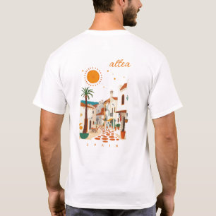 T-shirt Altea Espagne beau vêtement de ville blanche paysa