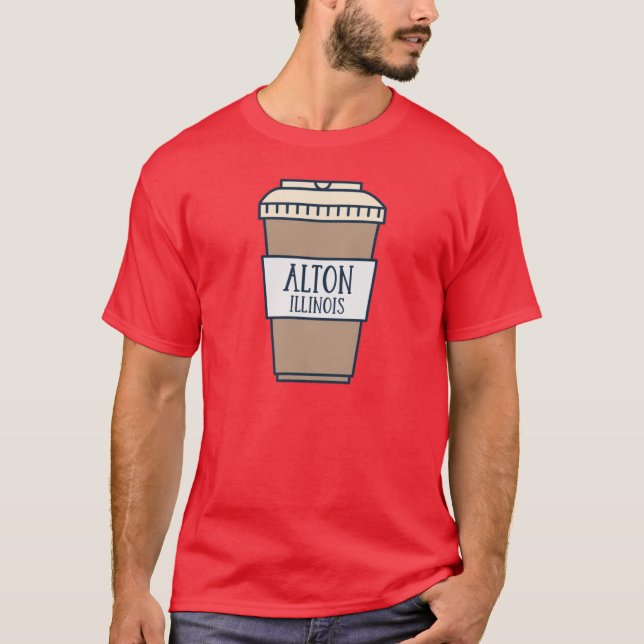 T-shirt Alton Illinois Cute Coffee Amateurs (Devant)