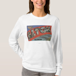 T-shirt Alton, lettre ScenesAlton, IL d'IllinoisLarge