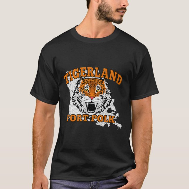 T-shirt Alumni de Fort Polk Louisiana La Tigerland Veteran (Devant)