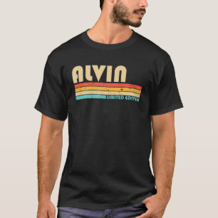T-shirt ALVIN Nom Personnalisé Funny Retro Vintage Birthd