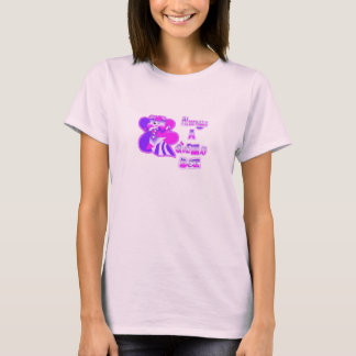 T-shirt Always a queen bee hot pink button
