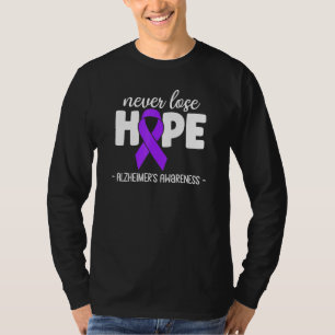 T-shirt Alzheimer Sensibilisation Ruban Violet Ne jamais p