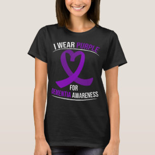 T-shirt Alzheimers Je porte le violet pour la sensibilisat