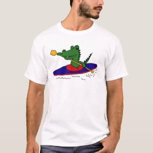 T-shirt AM alligator drôle Kayaking