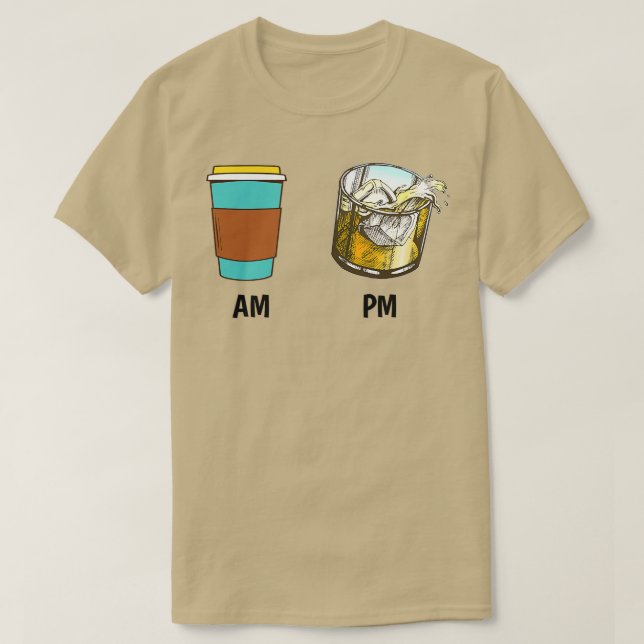 T-shirt AM Coffee PM Win - 18 (Design devant)