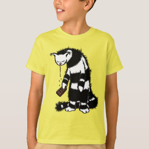 T-shirt Amant Chocolat Drôle - Encre Tirée Drooling Chat