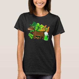 T-shirt Amant de chien de Saint-Patrick Jour de trèfle irl