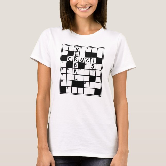 T-shirt Amant de jeu de mots croisé de CRUCIVERBALIST (Devant)