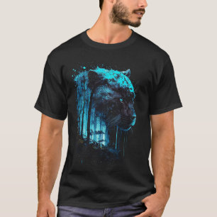 T-shirt Amant de panthère gros chat panthère