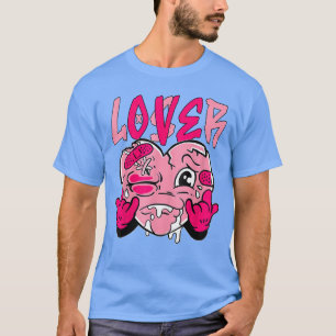 T-shirt Amant Perdant Rose Dégoulinant de Rose Coeur Match