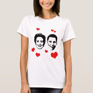 T-shirt Amant pour Hillary et Obama.png