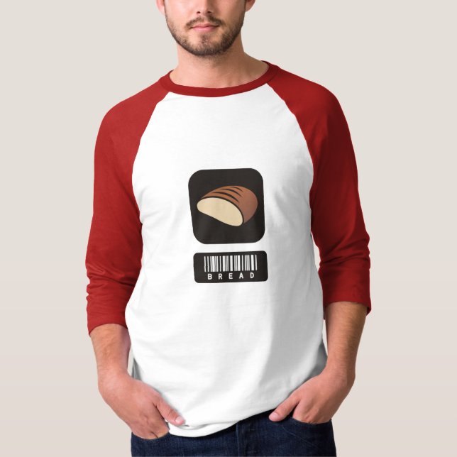 T-shirt Amants de pain 3/4 chemise de raglan de douille (Devant)