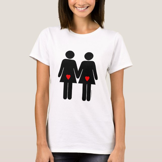 T-shirt Amants lesbiens (Devant)