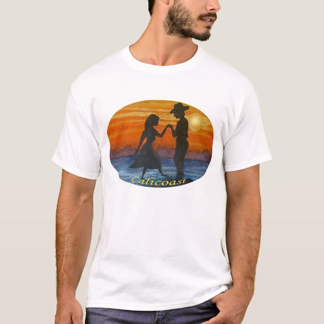 T-shirt Amants occidentaux de coucher du soleil (Devant)