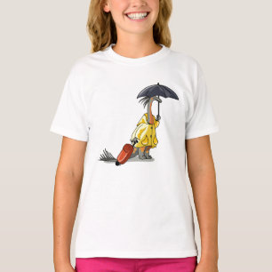 T-shirt Amargasaurus Portant Un Parapluie Et Une Valise.
