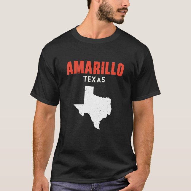 T-shirt Amarillo Texas USA State America Travel Texan (Devant)