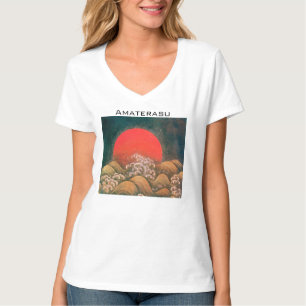 T-shirt AMATERASU, SOLEIL GODDESS Rouge Noir Brown