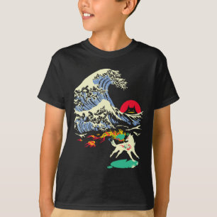 T-shirt Amaterasu Sun God Wolf The Great Wave Video Game 3