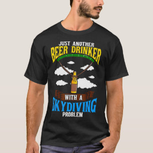 T-shirt Amateur de bière parachutiste en parachute Skydivi