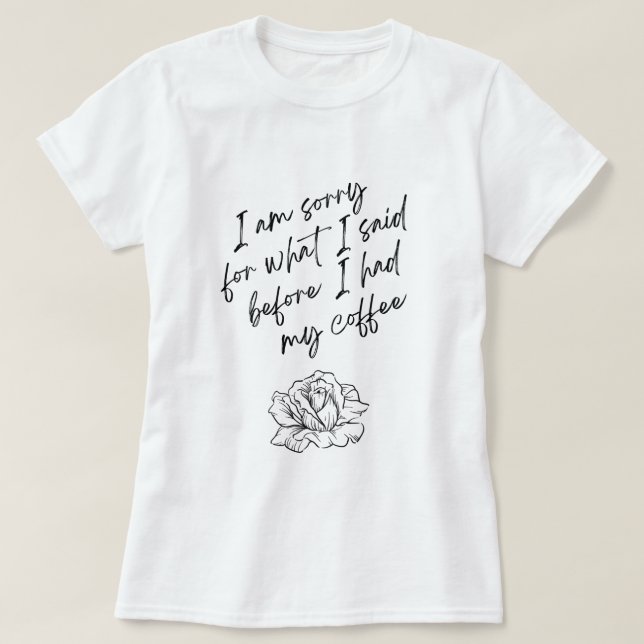 T-shirt amateur de café amusant (Design devant)