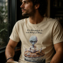 T-shirt amateur de café extraterrestre