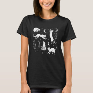 T-shirt Amateur de chat de lune céleste Dame de chat Perso