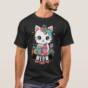 T-shirt Amateur de chat drôle Meow chaton de dessin animé